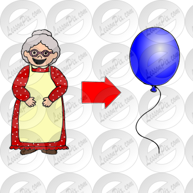 The old lady turned into a balloon! Picture