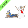 Sled+into+snowman Picture