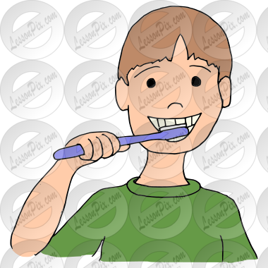 Brush Teeth Picture for Classroom / Therapy Use - Great Brush Teeth Clipart