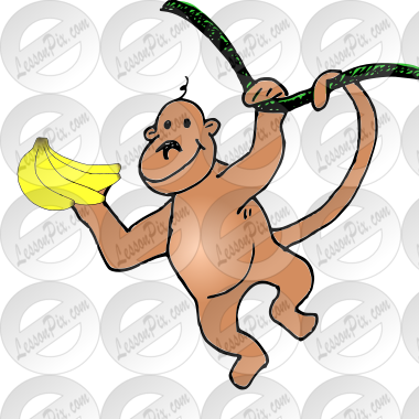 monkey with bananas Picture for Classroom / Therapy Use - Great monkey ...