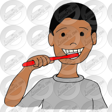 Brush Teeth Picture for Classroom / Therapy Use - Great Brush Teeth Clipart