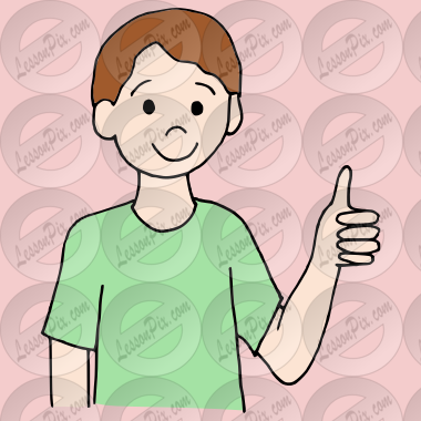 Thumbs Up Picture for Classroom / Therapy Use - Great Thumbs Up Clipart