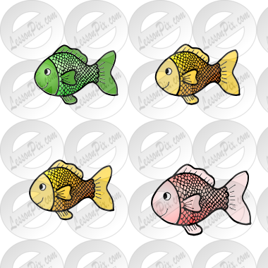 little fish Picture for Classroom / Therapy Use - Great little fish Clipart