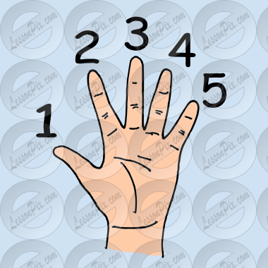 Five Picture for Classroom / Therapy Use - Great Five Clipart