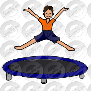 Trampoline Picture for Classroom / Therapy Use - Great Trampoline Clipart