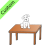 The+Puppy+is+on+the+table. Picture