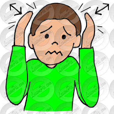 Hit Head Picture for Classroom / Therapy Use - Great Hit Head Clipart