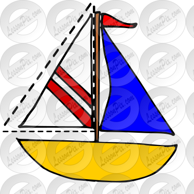 sailboat with cutting lines Picture