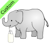 The+elephant+drinks+milk. Picture