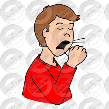 Cough Picture for Classroom / Therapy Use - Great Cough Clipart