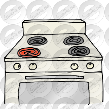 touching a hot stove clipart