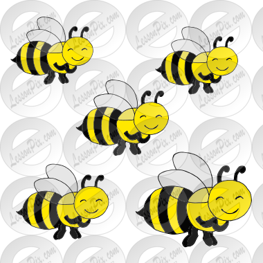 5 bees Picture