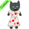 Dress the cat in mother's dress