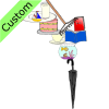 He balanced stuff on his umbrella