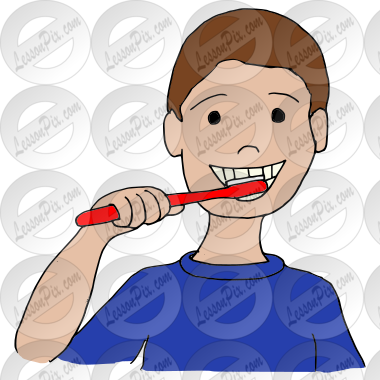 Brush Teeth Picture for Classroom / Therapy Use - Great Brush Teeth Clipart