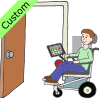 What is an automatic door release? Do all doors have one? What did Riley do when the door was closed?