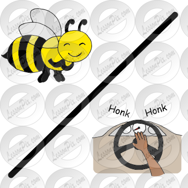 bee/beep Picture for Classroom / Therapy Use - Great bee/beep Clipart