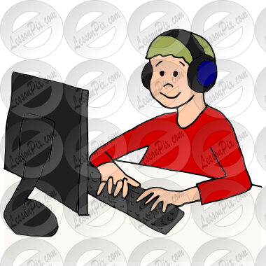 Computer Picture for Classroom / Therapy Use - Great Computer Clipart