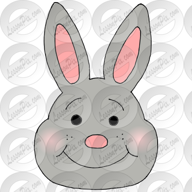 Happy Bunny Picture for Classroom / Therapy Use - Great Happy Bunny Clipart