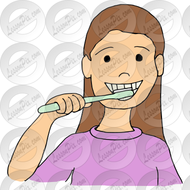 Brush Teeth Picture for Classroom / Therapy Use - Great Brush Teeth Clipart