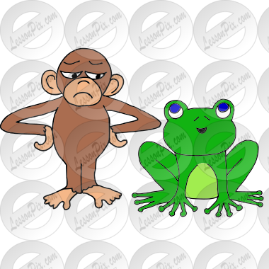 Grumpy Monkey and Friendly Frog Picture