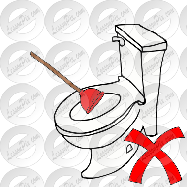 clogged toilet clip art