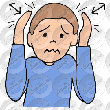 Hit Head Picture for Classroom / Therapy Use - Great Hit Head Clipart