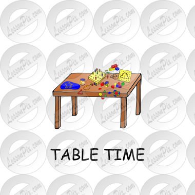 TABLE TIME Picture for Classroom / Therapy Use - Great TABLE TIME Clipart