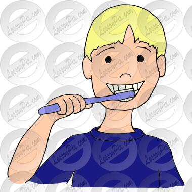 Brush Teeth Picture for Classroom / Therapy Use - Great Brush Teeth Clipart