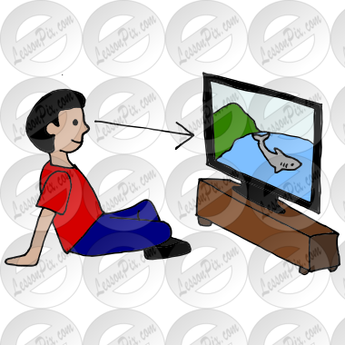 Watch TV Picture for Classroom / Therapy Use - Great Watch TV Clipart