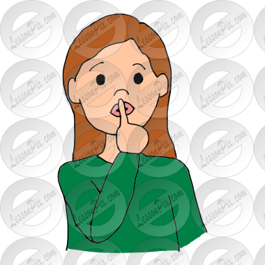 Quiet Picture For Classroom   Therapy Use - Great Quiet Clipart