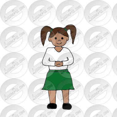 Girl Picture for Classroom / Therapy Use - Great Girl Clipart