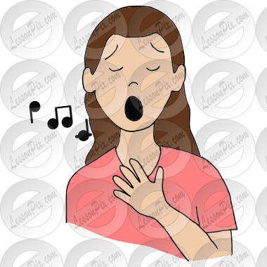 Sing Picture for Classroom / Therapy Use - Great Sing Clipart