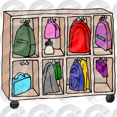 Cubbies Picture for Classroom / Therapy Use - Great Cubbies Clipart
