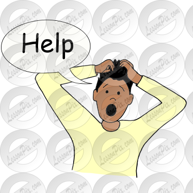 help Picture for Classroom / Therapy Use - Great help Clipart