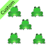5 green and speckled frogs  Picture
