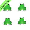 4 green and speckled frogs  Picture