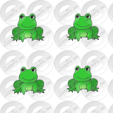 four green and speckled frogs