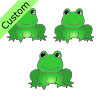 3 green and speckled frogs  Picture