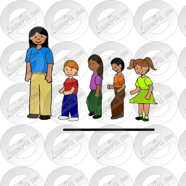 Line up Picture for Classroom / Therapy Use - Great Line up Clipart