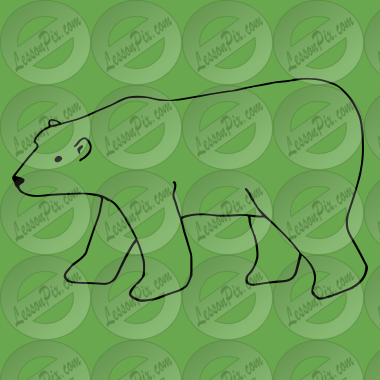 Polar Bear Outline for Classroom / Therapy Use - Great Polar Bear Clipart