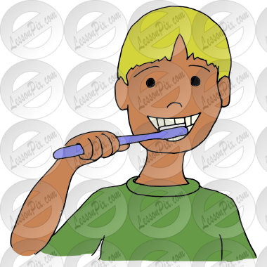 Brush Teeth Picture for Classroom / Therapy Use - Great Brush Teeth Clipart