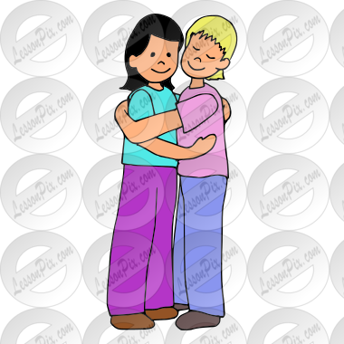 Hug Picture for Classroom / Therapy Use - Great Hug Clipart