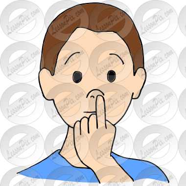 Pick Nose Picture for Classroom / Therapy Use - Great Pick Nose Clipart