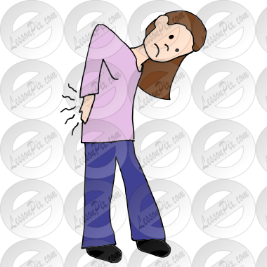 Back Hurts Picture for Classroom / Therapy Use - Great Back Hurts Clipart