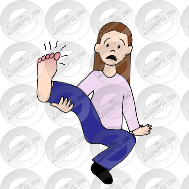 Foot Hurts Picture for Classroom / Therapy Use - Great Foot Hurts Clipart