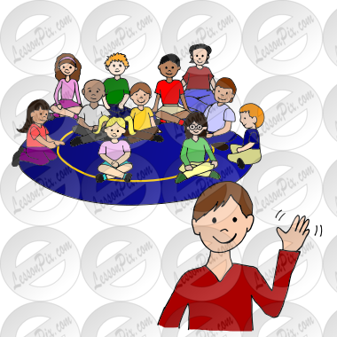 Circle Time Picture for Classroom / Therapy Use - Great Circle Time Clipart