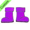 Purple boots, purple boots, what do you see?

I see kids on sleds, looking at me!