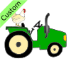 Where+is+the+chicken_+The+chicken+is+on+the+tractor. Picture