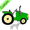 The+dog+is+under+the+tractor. Picture